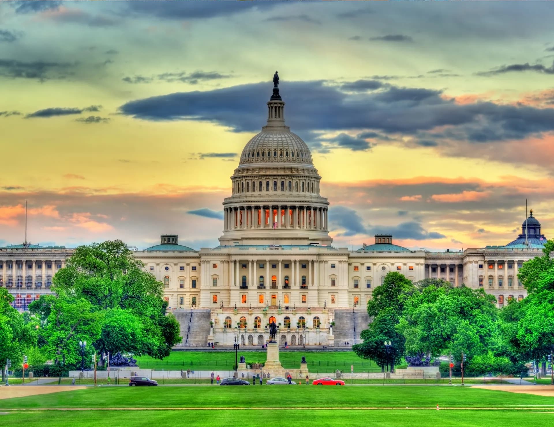 Houston skyline at sunset